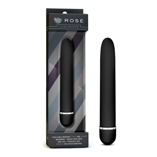 Blush Rose Luxuriate Classic Slimline Vibrator Black-Pinkfoxxx
