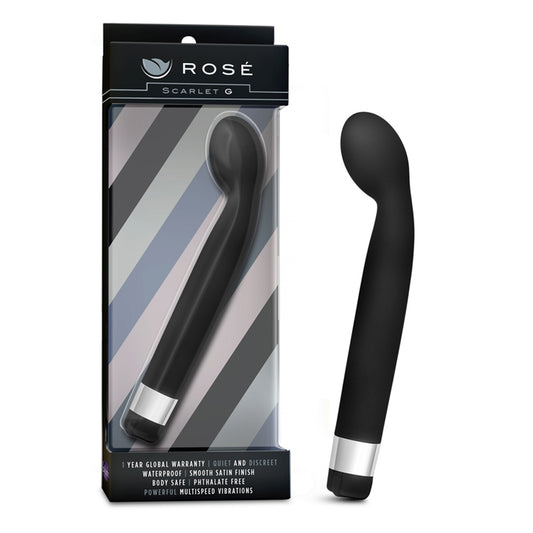 Blush Rose Scarlet G Slimline G-Spot Vibrator Black-Pinkfoxxx