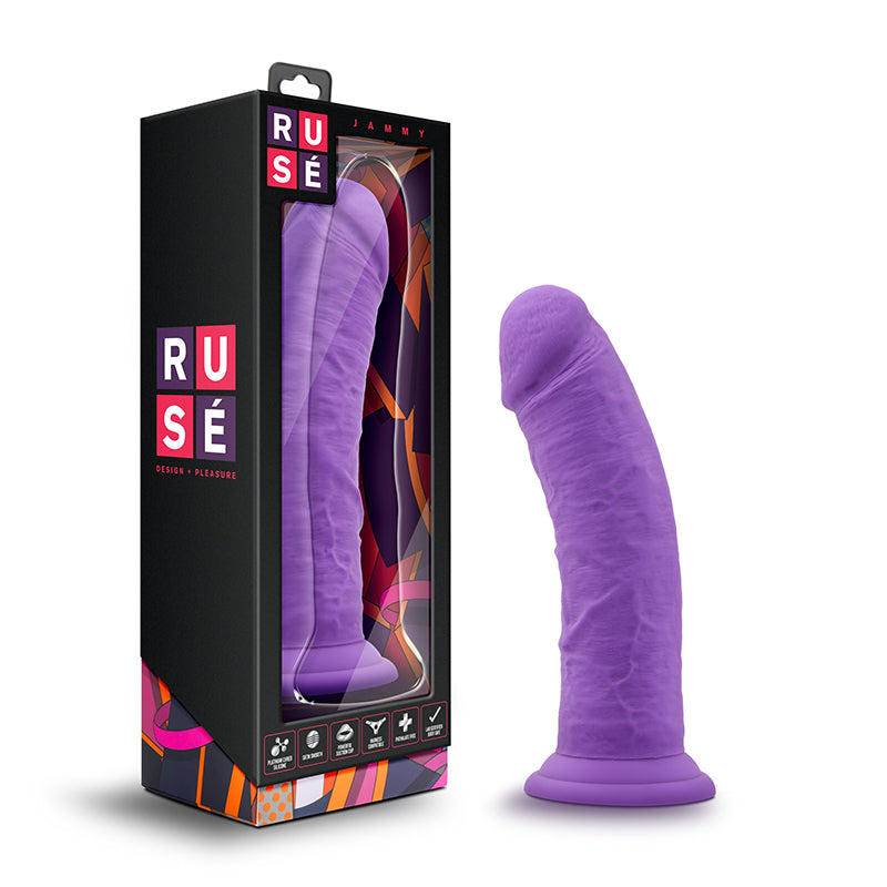 Blush Ruse Jammy Realistic 8 in. Silicone Dildo with Suction Cup Purple-Pinkfoxxx