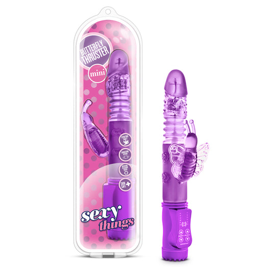 Blush Sexy Things Butterfly Thruster Mini Dual Stimulation Vibrator Purple-Pinkfoxxx