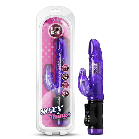 Blush Sexy Things Flutter Rabbit Dual Stimulation Vibrator Purple-Pinkfoxxx