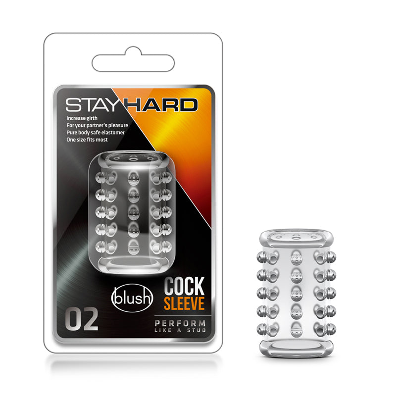 Blush Stay Hard Cock Sleeve 02 Penis Enhancer Clear-Pinkfoxxx