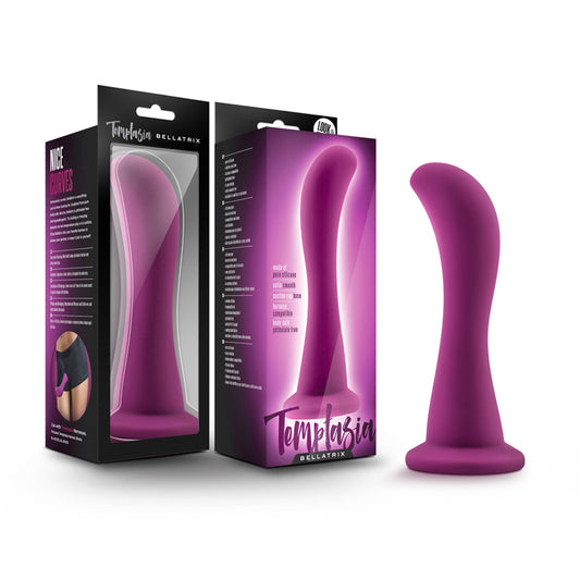 Blush Temptasia Bellatrix 6.25 in. Curved Dildo with Suction Cup Plum-Pinkfoxxx