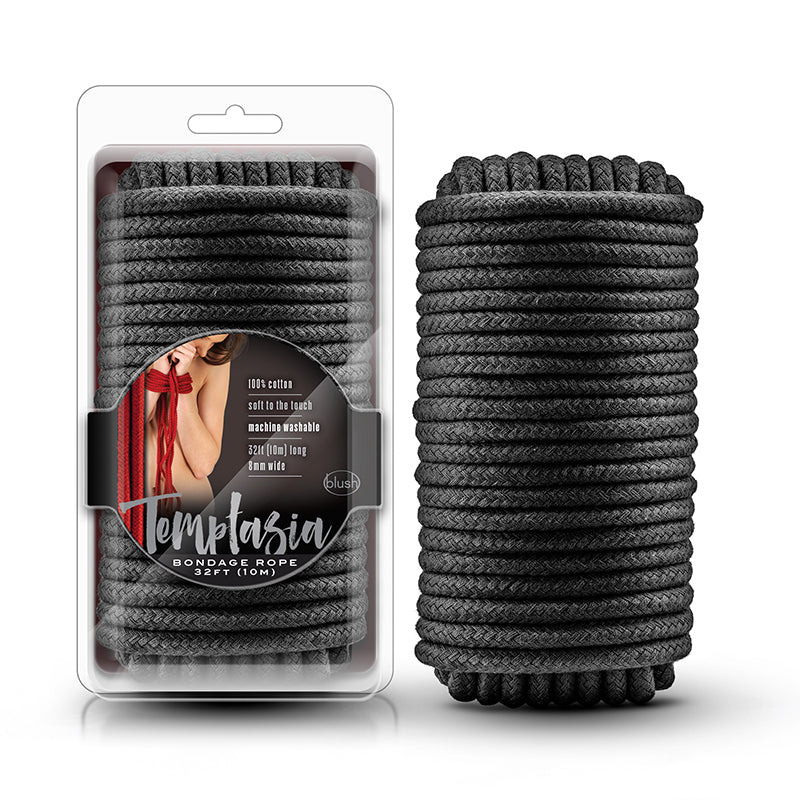 Blush Temptasia Bondage Rope 32 ft. / 10 m Black-Pinkfoxxx
