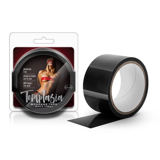 Blush Temptasia Bondage Tape 60 ft. / 18 m Black-Pinkfoxxx