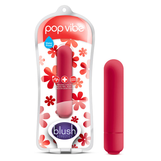 Blush Vive Pop Vibe Bullet Vibrator Cherry Red-Pinkfoxxx
