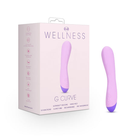 Blush Wellness G Curve Rechargeable Silicone G-Spot Vibrator Purple-Pinkfoxxx
