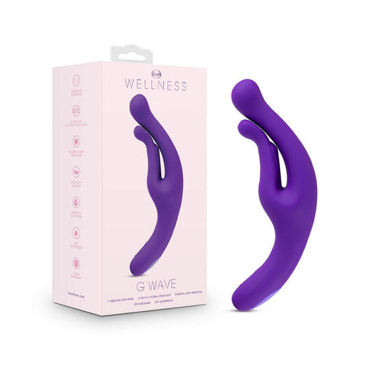 Blush Wellness G Wave Rechargeable Silicone Dual Stimulation Vibrator Purple-Pinkfoxxx