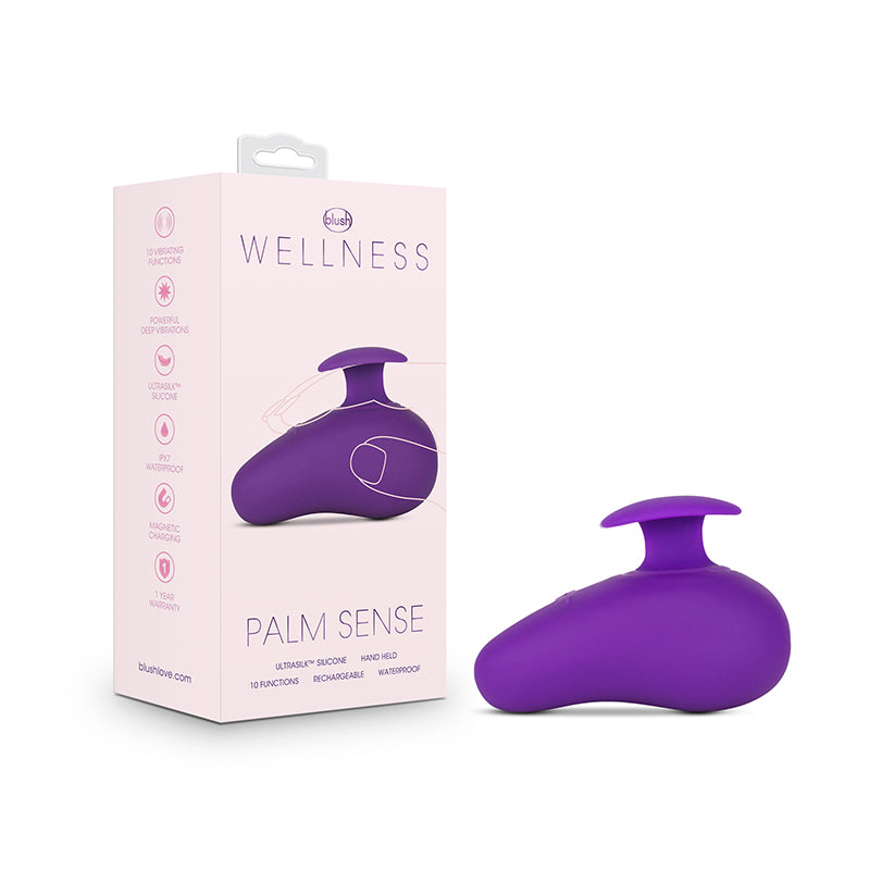 Blush Wellness Palm Sense Rechargeable Silicone Vibrator Purple-Pinkfoxxx