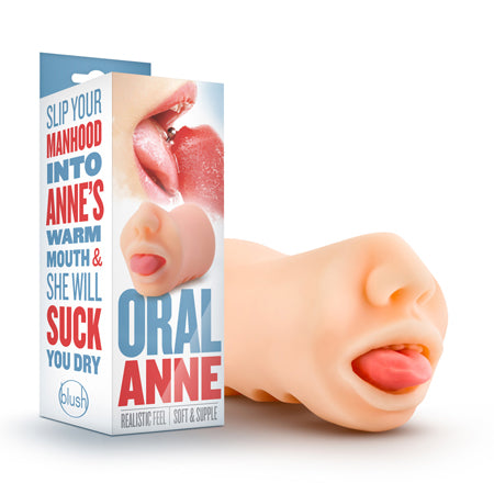 Blush X5 Men Oral Anne Mouth Stroker Beige-Pinkfoxxx