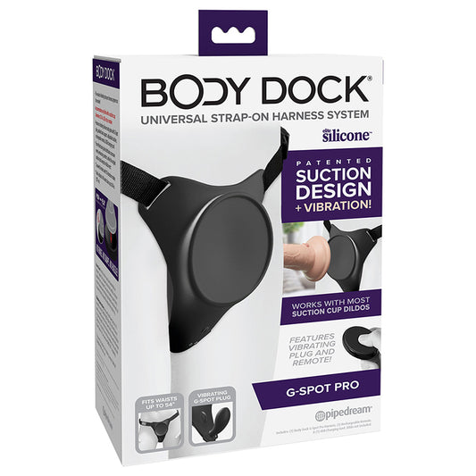 Body Dock G-Spot Pro Vibrating Silicone Strap-On Harness-Pinkfoxxx