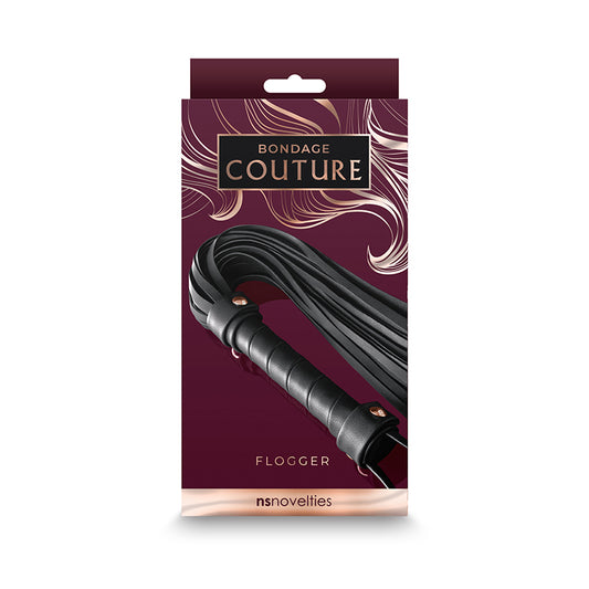 Bondage Couture Flogger Black-Pinkfoxxx