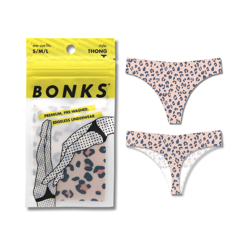 Bonks Cat's Out Of The Bag Seamless Thong O/S-Pinkfoxxx