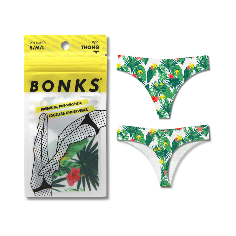 Bonks Tropic Like It's Hot Seamless Thong O/S-Pinkfoxxx