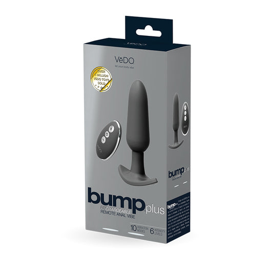Bump Plus Rechargeable Remote Control Anal Vibe Black-Pinkfoxxx