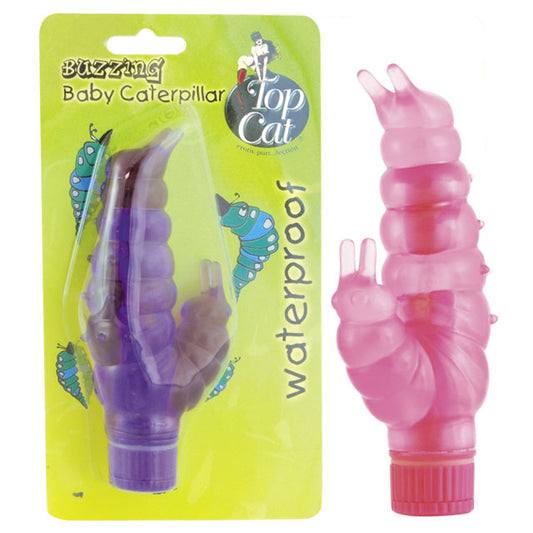 Buzzing Baby Caterpillar Waterproof Vibrator (Pink)-Pinkfoxxx