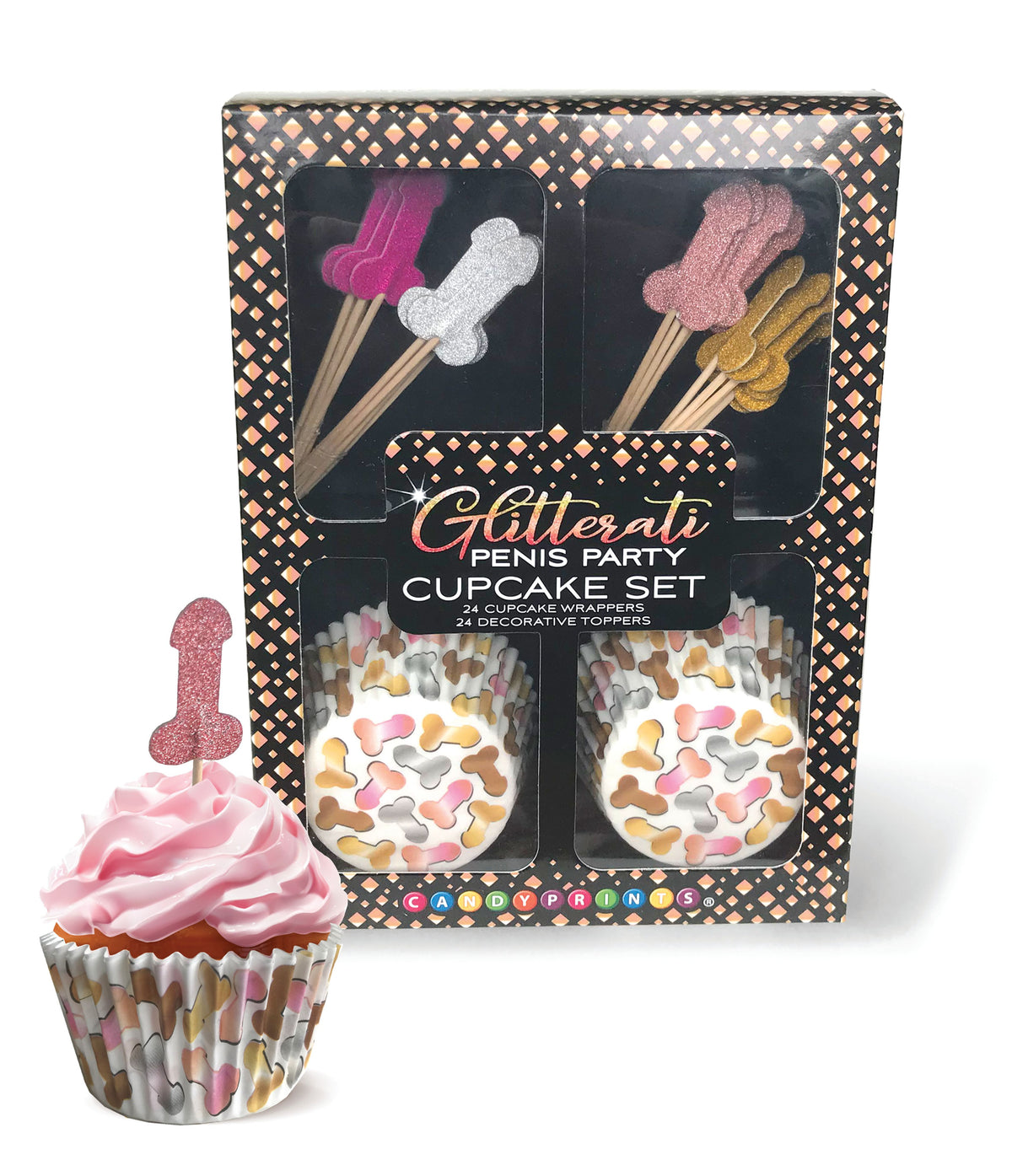 GLITTERATI PENIS PARTY CUPCAKE SET