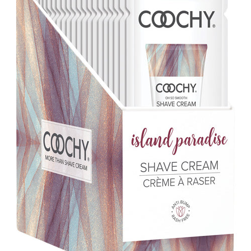 COOCHY SHAVE CREAM ISLAND PARADISE FOIL 15 ML 24PC DISPLAY