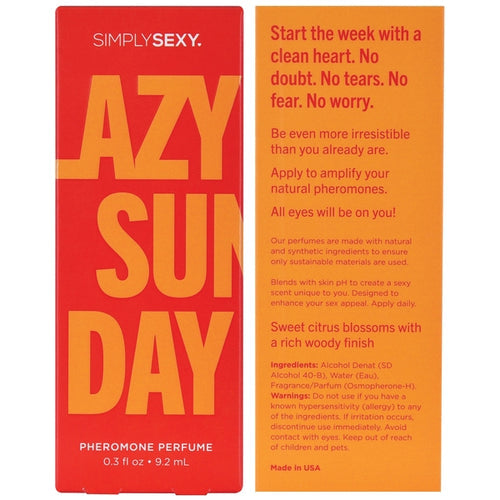 SIMPLY SEXY PHEROMONE PERFUME LAZY SUNDAY .3 FL OZ