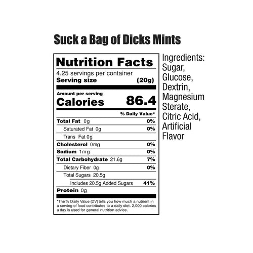 SUCK A BAG OF MINTY DICKS 3 OZ BAG