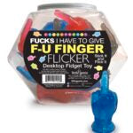 F-U FINGER FLICKER FIDGET TOY FISHBOWL 24 PCS