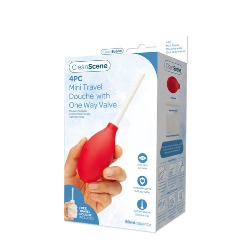 CLEANSCENE MINI TRAVEL DOUCHE W/ ONE WAY VALVE - XGCS102