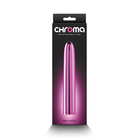 Chroma Rechargeable Vibe 7 in. Pink-Pinkfoxxx