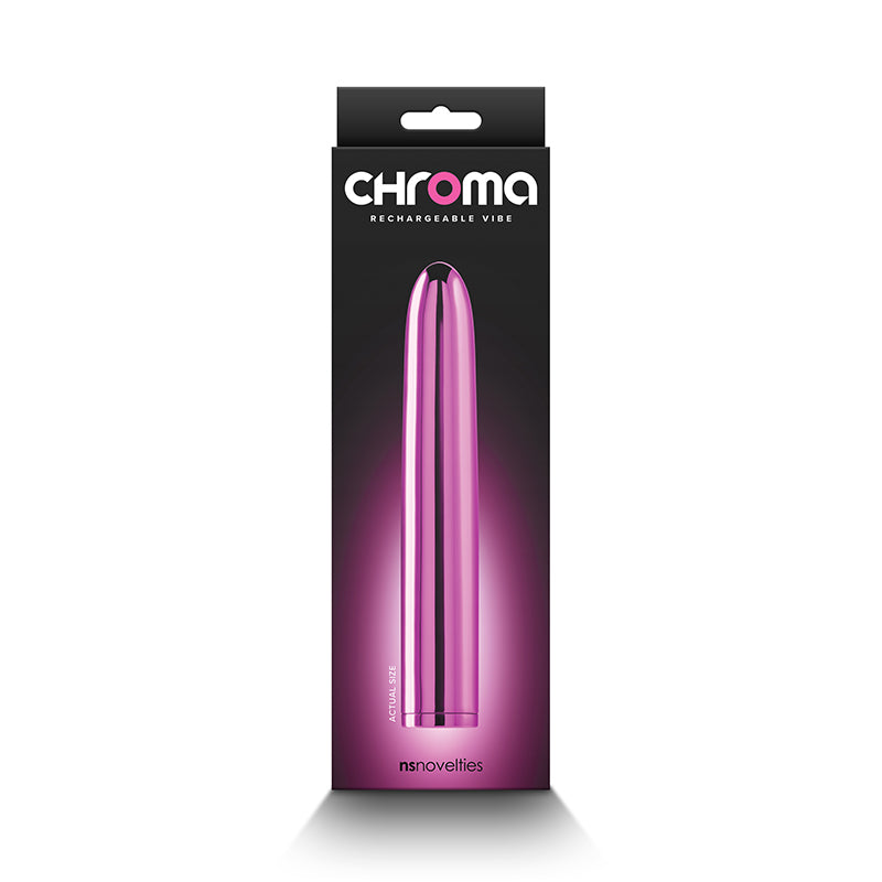 Chroma Rechargeable Vibe 7 in. Pink-Pinkfoxxx