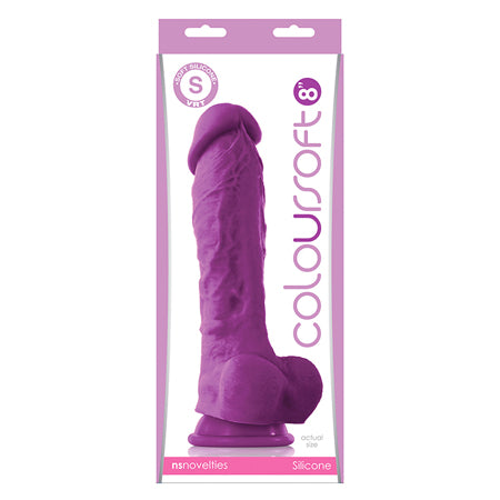 ColourSoft 8 in. Soft Dildo Purple-Pinkfoxxx
