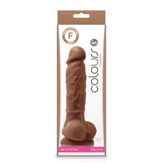 Colours Pleasures 5 in. Dildo Brown-Pinkfoxxx