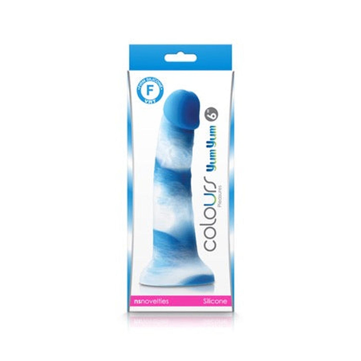 Colours Pleasures Yum Yum 6 in. Dildo Blue-Pinkfoxxx