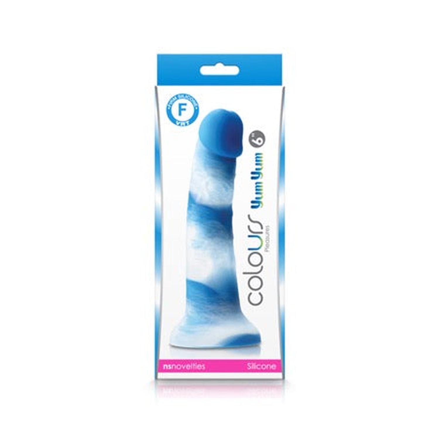 Colours Pleasures Yum Yum 6 in. Dildo Blue-Pinkfoxxx