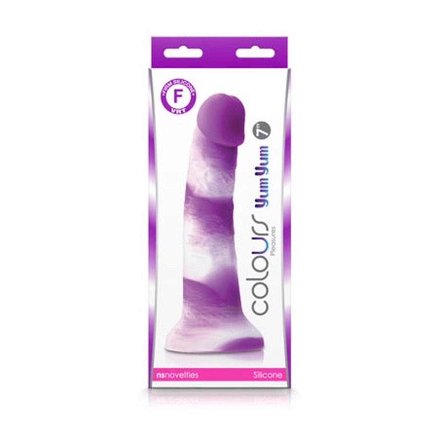 Colours Pleasures Yum Yum 7 in. Dildo Purple-Pinkfoxxx