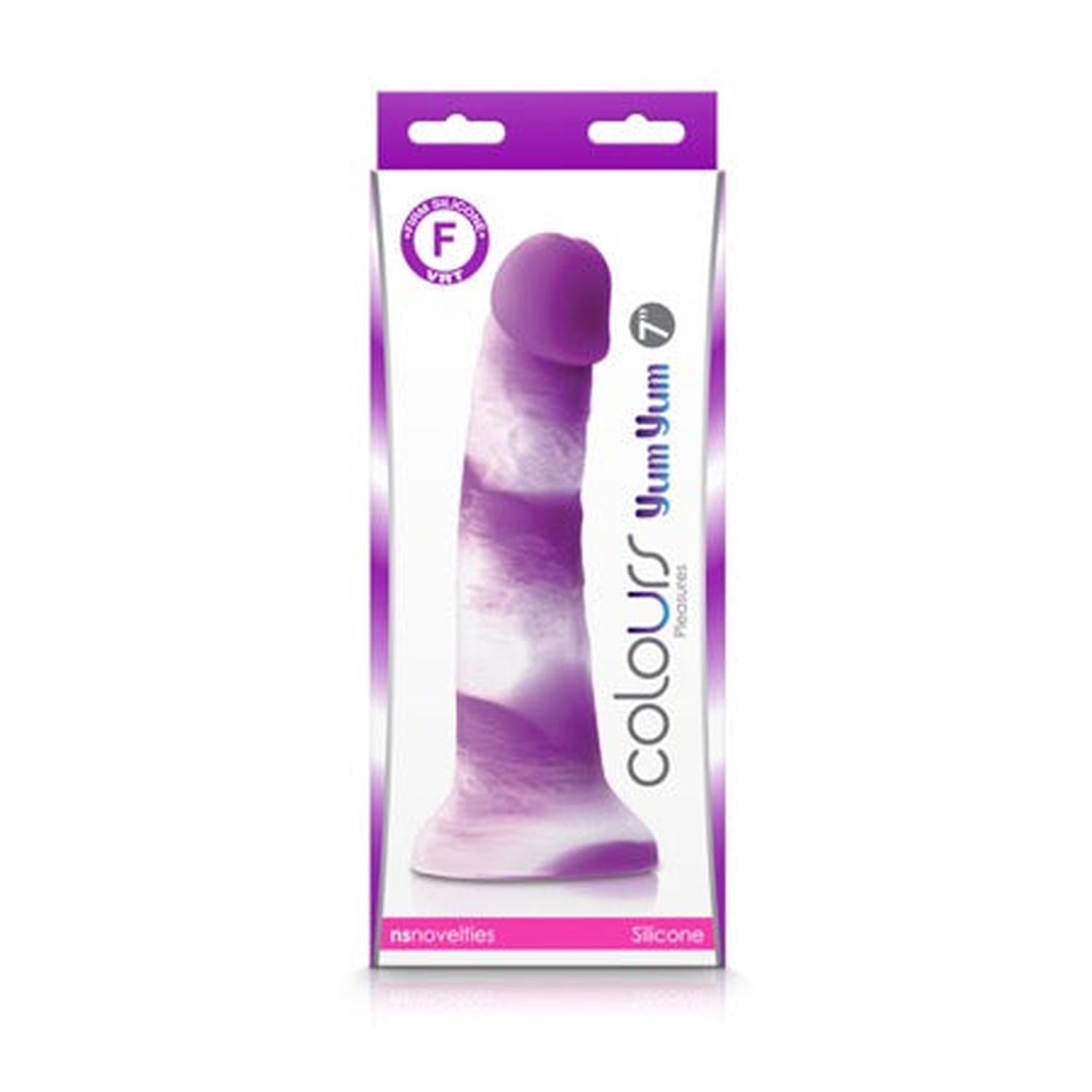 Colours Pleasures Yum Yum 7 in. Dildo Purple-Pinkfoxxx