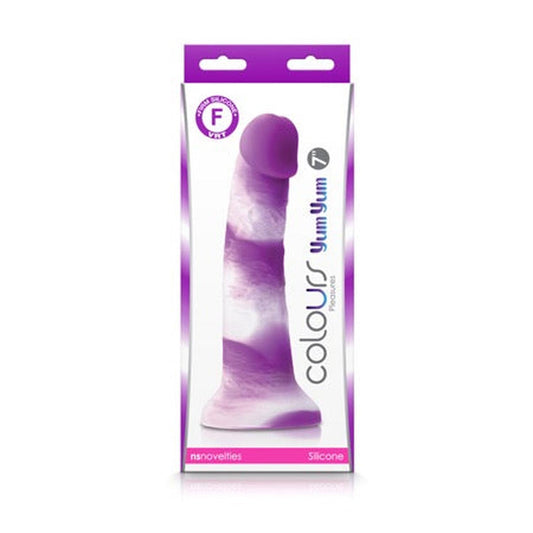 Colours Pleasures Yum Yum 7 in. Dildo Purple-Pinkfoxxx