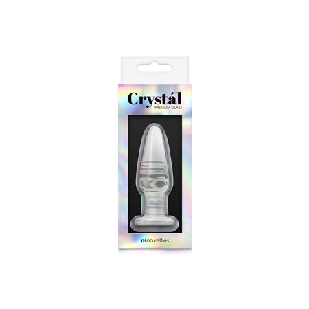 Crystal Tapered Glass Anal Plug Small Clear-Pinkfoxxx