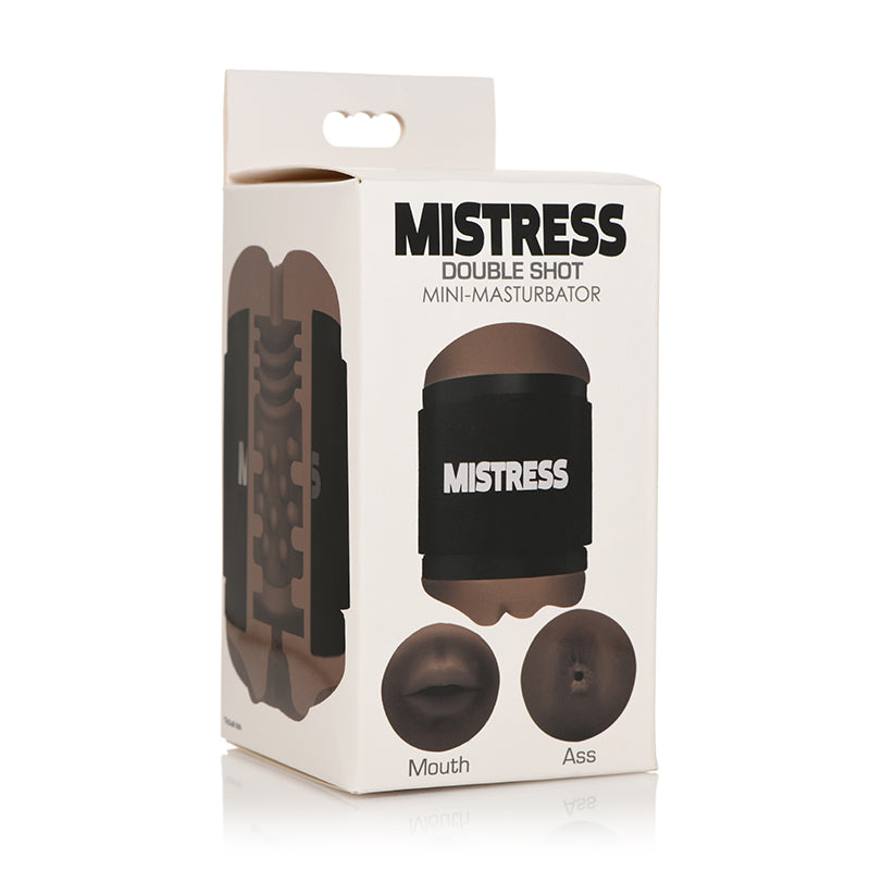 Curve Toys Mistress Double Shot Mini Masturbator Ass & Mouth Dark-Pinkfoxxx