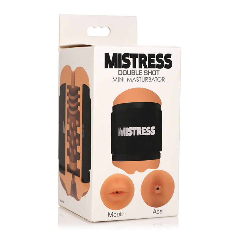 Curve Toys Mistress Double Shot Mini Masturbator Ass & Mouth Medium-Pinkfoxxx