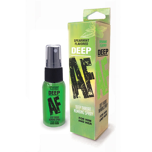 Deep AF Spearmint Flavored Deep Throat Numbing Spray 1 oz.-Pinkfoxxx