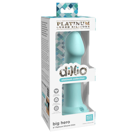 Dillio Platinum Collection Big Hero 6 in. Silicone Dildo Teal-Pinkfoxxx
