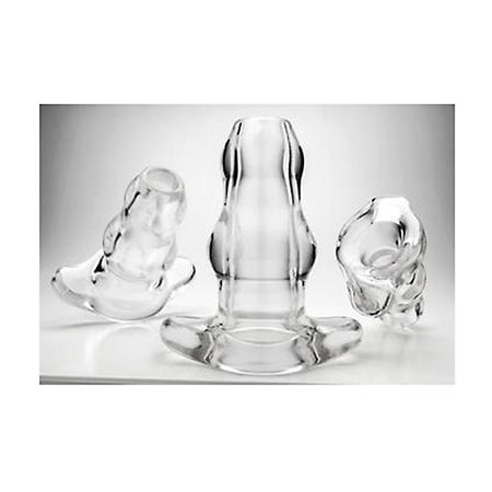 Double Tunnel Plug - Clear - Medium-Pinkfoxxx