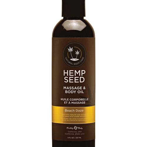 HEMP SEED MASSAGE OIL BEACH DAZE 8 OZ - EBMAS045