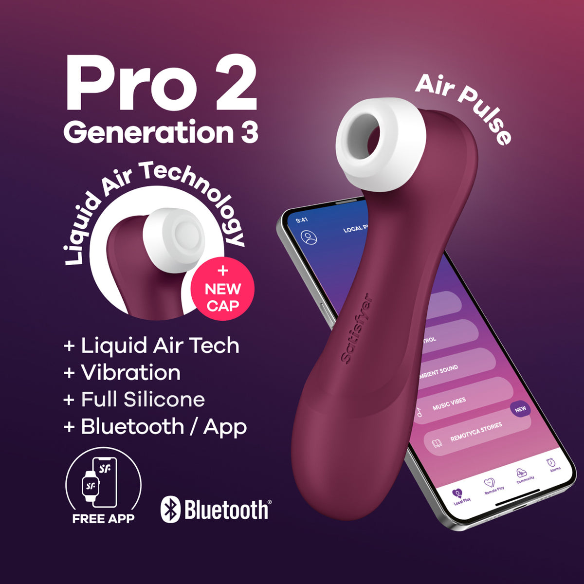 SATISFYER PRO 2 GENERATION WINE RED (NET) - EIS58184