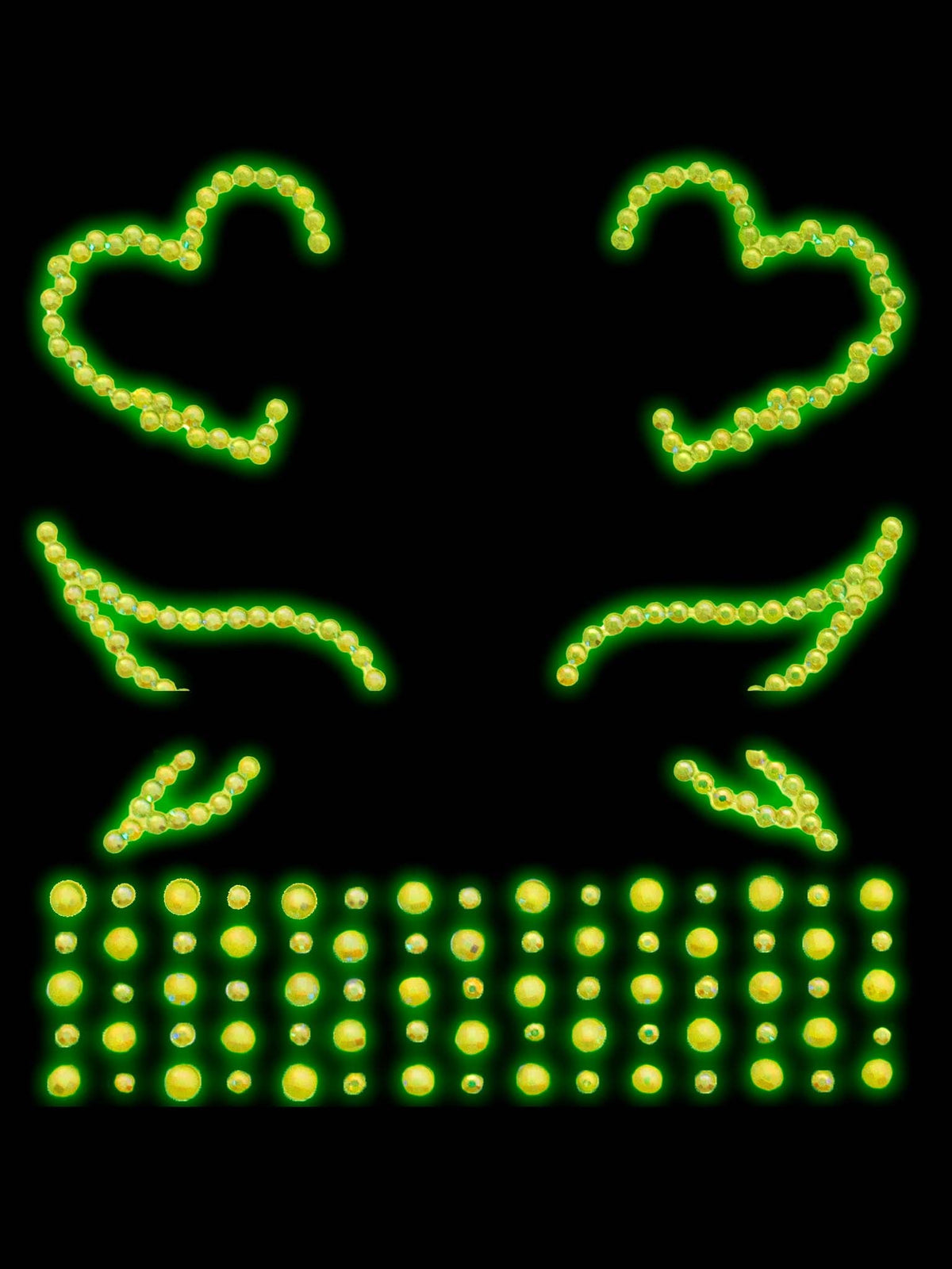 Ayla Glow in the Dark Face Jewels Sticker - EYE046 18322