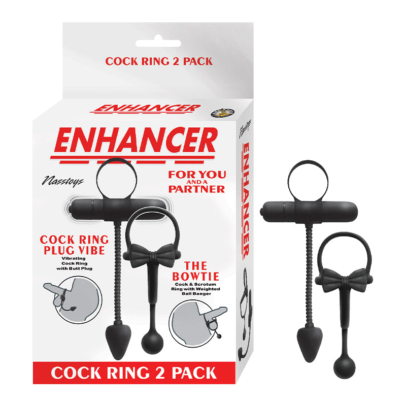 Enhancer Cockring 2 Pack Black-Pinkfoxxx