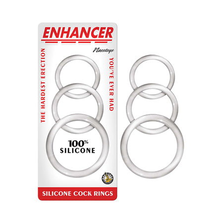 Enhancer Silicone Cockrings Clear Set of 3-Pinkfoxxx