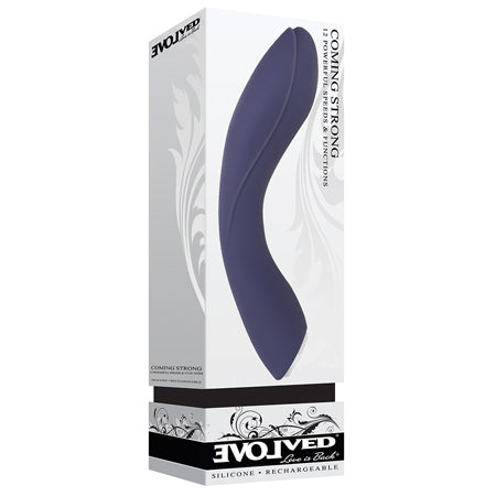 Evolved Coming Strong Rechargeable Silicone G-Spot Vibrator Purple-Pinkfoxxx