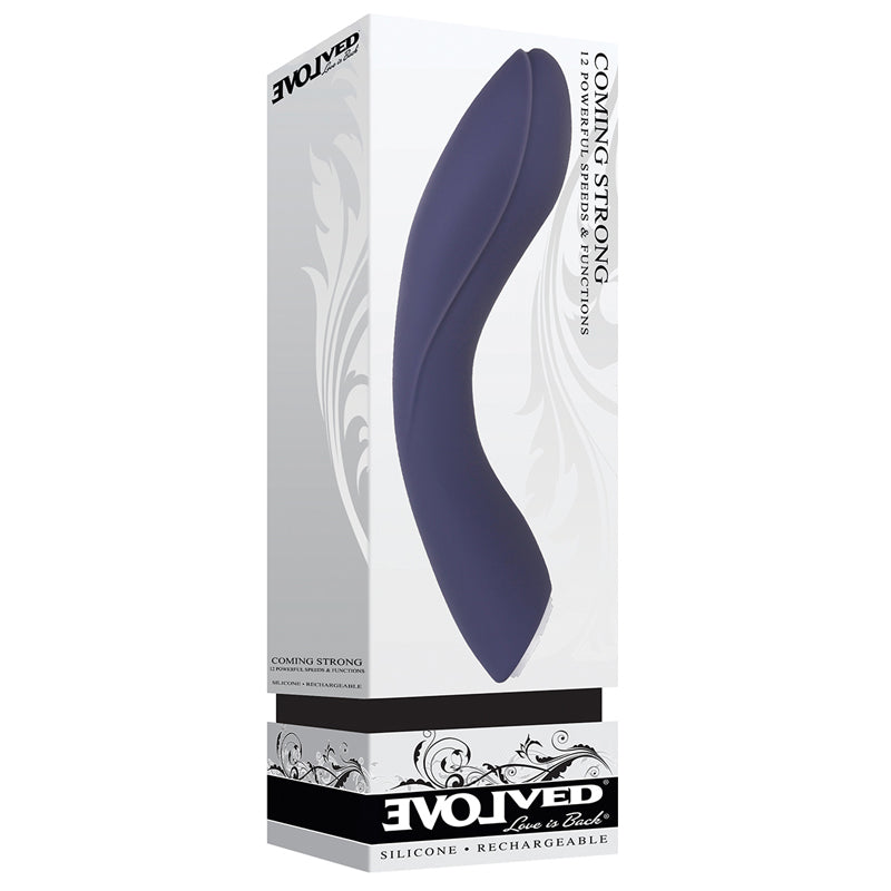 Evolved Coming Strong Rechargeable Silicone G-Spot Vibrator Purple-Pinkfoxxx