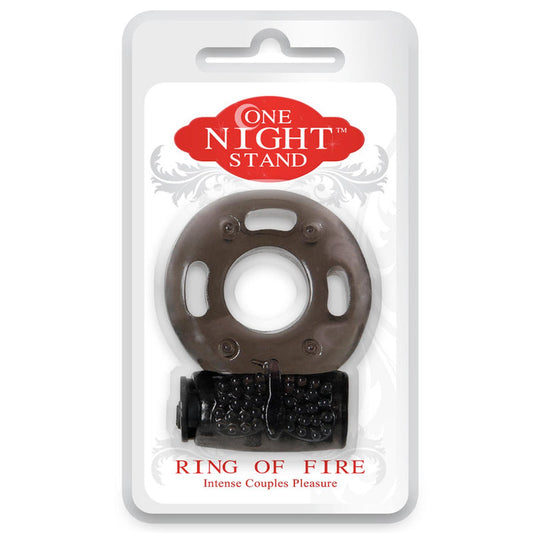 Evolved One Night Stand Ring of Fire Vibrating Cockring Smoke-Pinkfoxxx