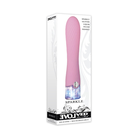 Evolved Sparkle Light-Up Rechargeable Silicone Vibrator Pink-Pinkfoxxx
